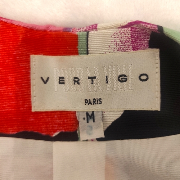 Vintage Blazer Short Sleeve Slim Fit  XS-S Floral Pink and Green - Picture 5 of 9